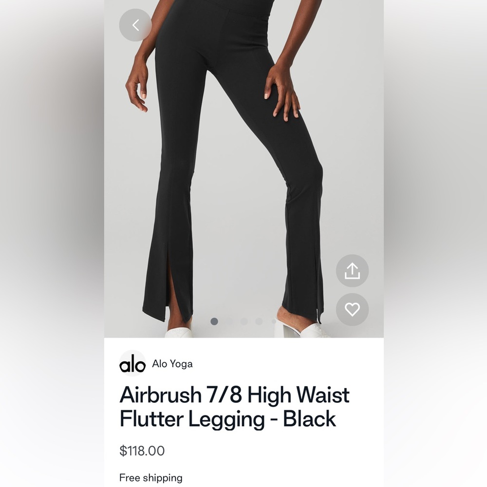 Alo Yoga airbrush high-waist 7/8 flutter legging